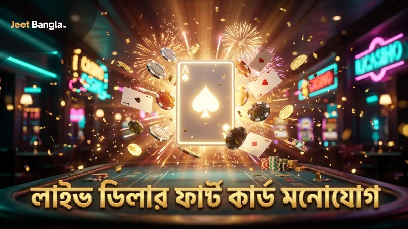 লাইভ ডিলার সেশনে ফার্স্ট কার্ড পর্যবেক্ষণ করুন, মনোযোগ দিয়ে খেলুন